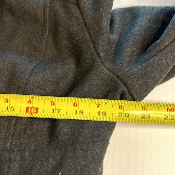 Outer Edge Black Wool Blend Peacoat Zip Closure Waist Buckle Studs. Size XL - Picture 12 of 14